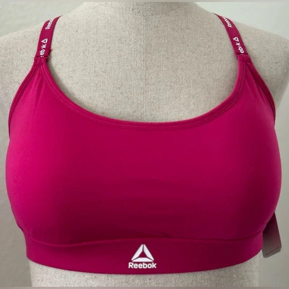 Reebok Women's Pink Sports Bra - Picture 3 of 4